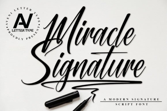 Miracle Signature Font - Featured Image