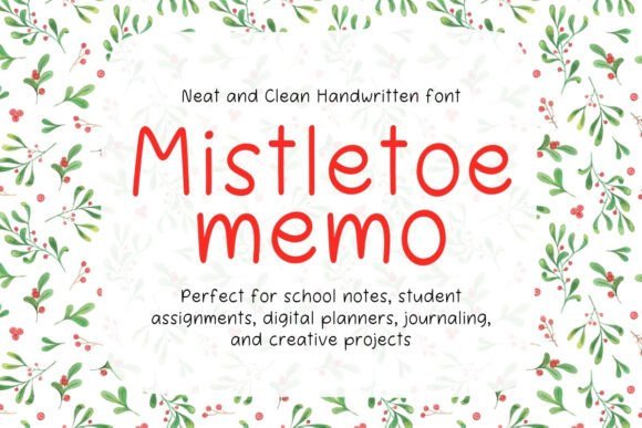 Mistletoe Memo Font - Featured Image