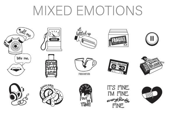 Mixed Emotions Dingbats Font - Featured Image