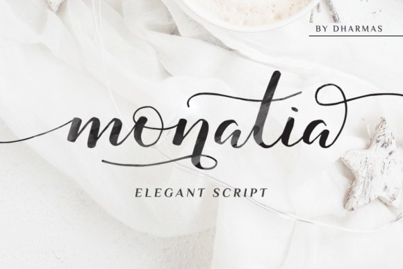 Monatia Script Font - Featured Image