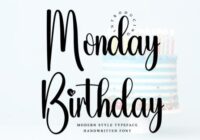 Monday Birthday Font - Featured Image