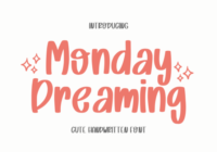 Monday Dreaming Font - Featured Image