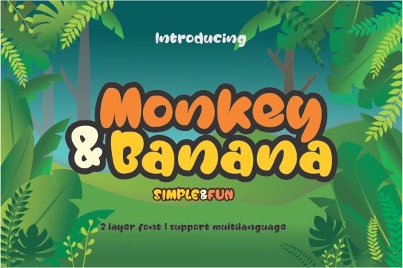 Monkey & Banana Font - Featured Image