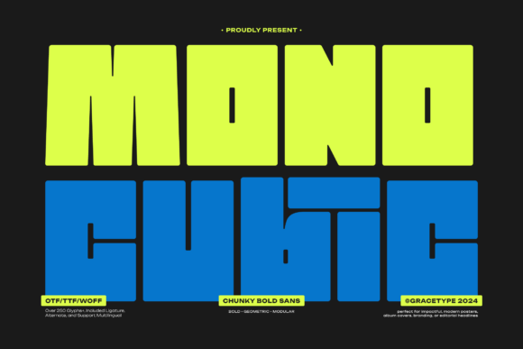 Mono Cubic Font - Featured Image