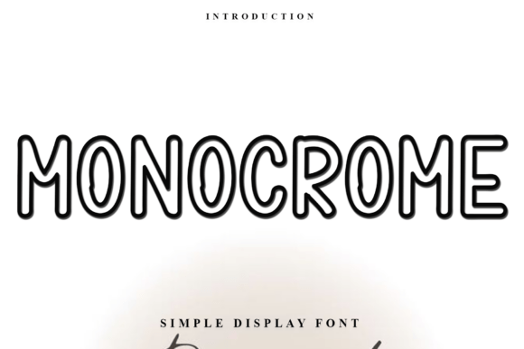 Monocrome Font - Featured Image