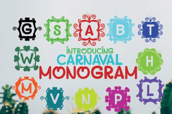 Monogram Carnaval Font - Featured Image