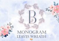 Monogram Leaves Wreath Font - Featured Image