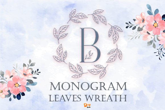 Monogram Leaves Wreath Font - Featured Image