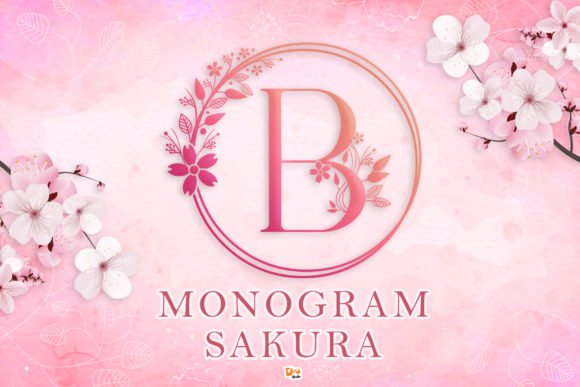 Monogram Sakura Font - Featured Image