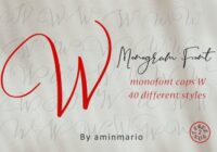 Monogram W | Monofont Caps W Font - Featured Image