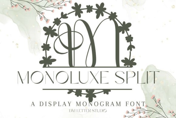 Monoluxe Split Monogram Font - Featured Image