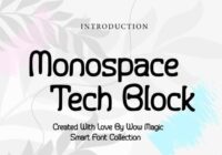 Monospace Tech Block Font - Featured Image