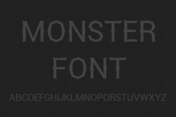 Monster Font with Black Background Font - Featured Image
