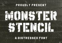 Monster Stencil Font - Featured Image
