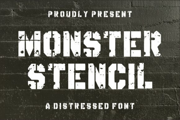 Monster Stencil Font - Featured Image