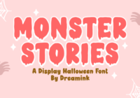 Monster Stories Font by Dreamink 7ntypes Font - Featured Image
