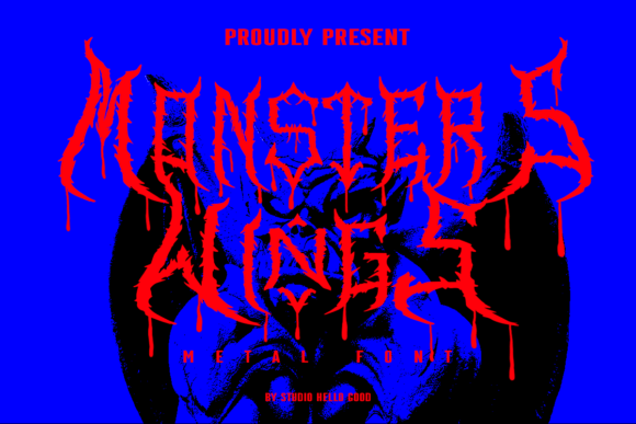 Monster Wings Font - Featured Image