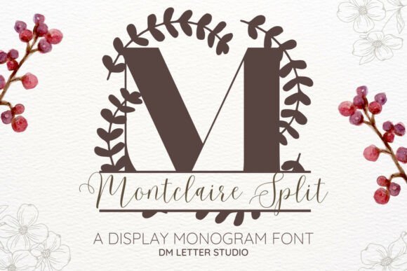 Montclaire Split Monogram Font - Featured Image