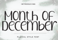 Month of December Font - Featured Image