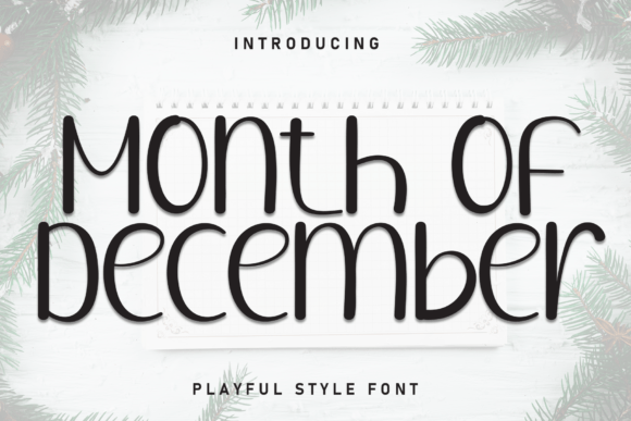 Month of December Font - Featured Image