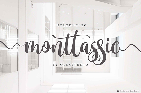 Monttassic Script Font - Featured Image