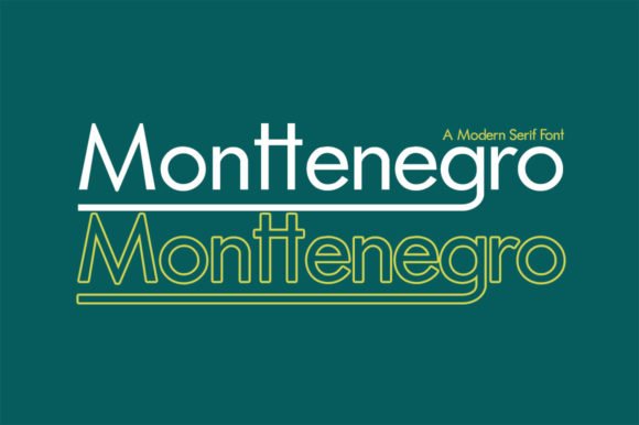 Monttenegro Font - Featured Image