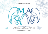 Mother Line Art Font - Featured Image