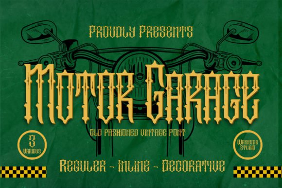 Motor Garage Font - Featured Image