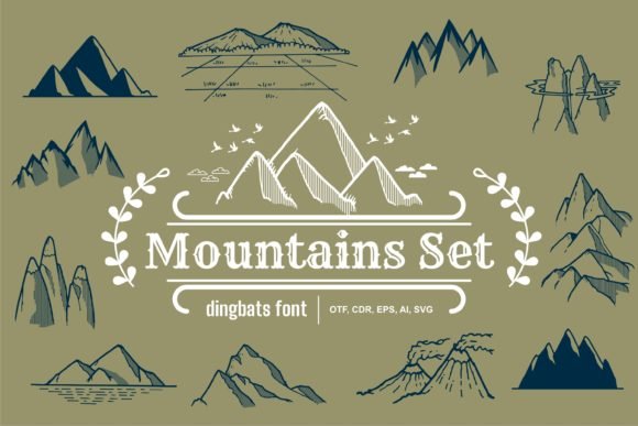 Mountains Set Font - Featured Image