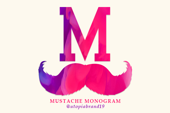 Mustache Monogram Font - Featured Image
