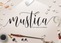 Mustica Script Font - Featured Image