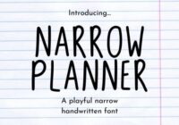 Narrow Planner Font - Featured Image