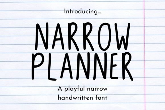 Narrow Planner Font - Featured Image