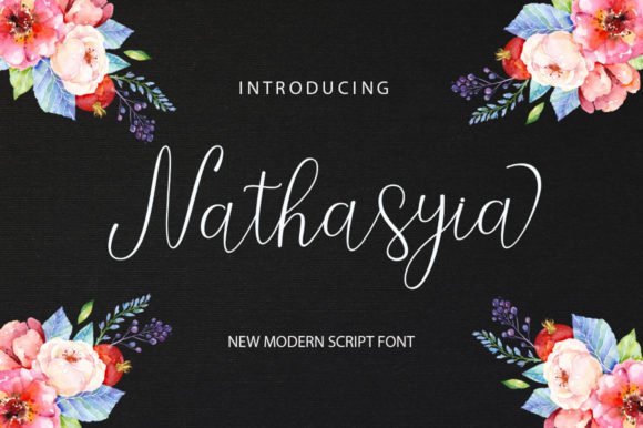 Nathasyia Script Font - Featured Image