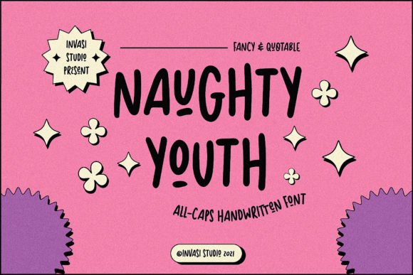 Naughty Youth Font - Featured Image