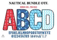 Nautical, Navy Bundle Font - Featured Image