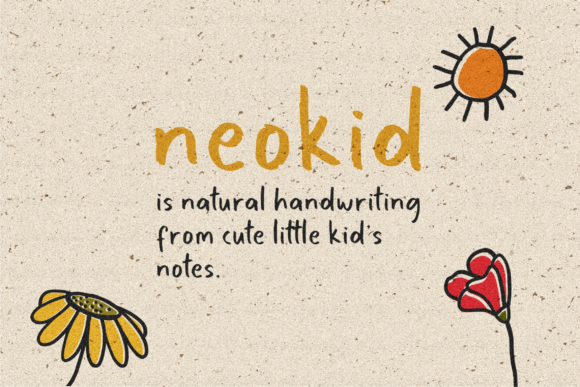 Neokid Handwriting Font Font - Featured Image