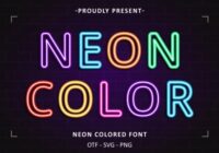 Neon Colored Font - Featured Image