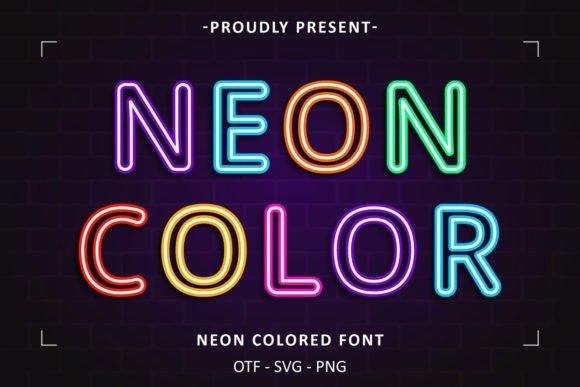 Neon Colored Font - Featured Image