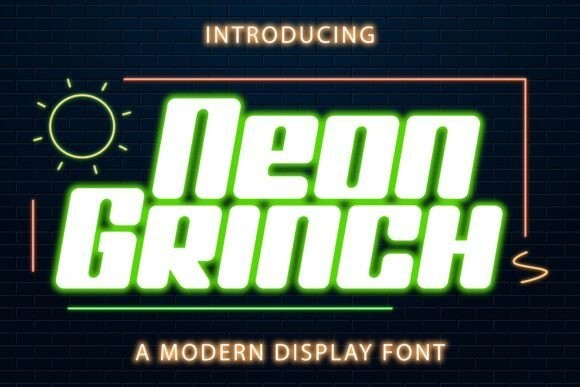 Neon Grinch Font - Featured Image