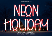 Neon Holiday Font - Featured Image