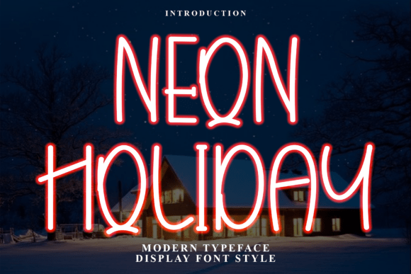 Neon Holiday Font - Featured Image