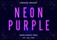 Neon Purple Font - Featured Image