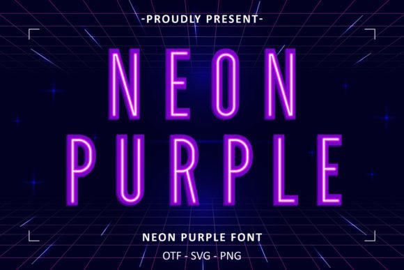 Neon Purple Font - Featured Image