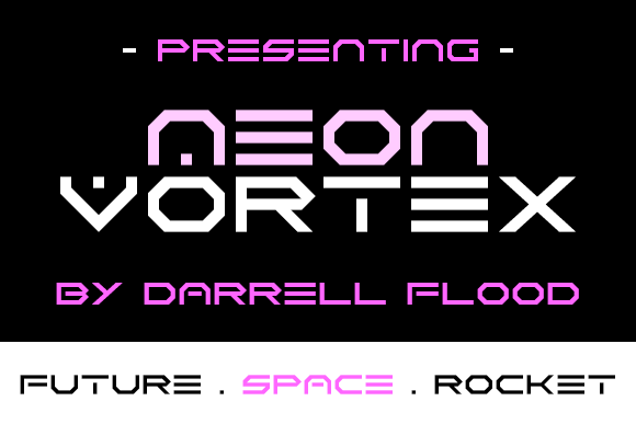 Neon Vortex Font - Featured Image