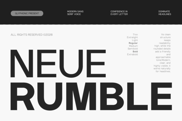 Neue Rumble Font - Featured Image