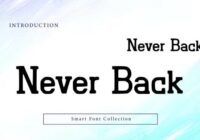 Never Back Font - Featured Image