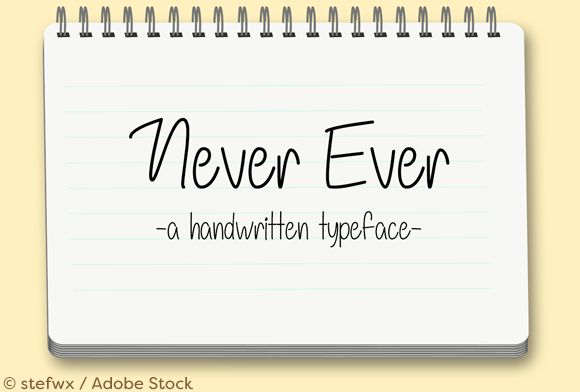 Never Ever Font - Featured Image