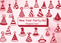 New Year Party Hat Font - Featured Image