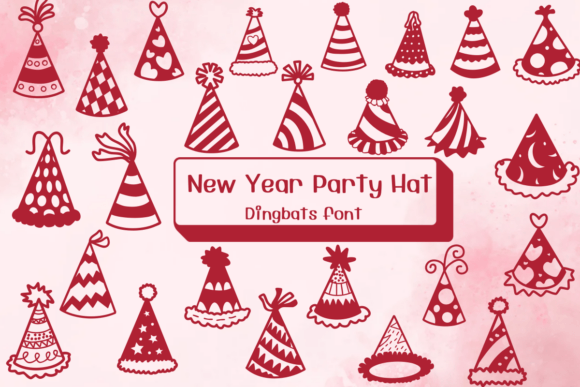 New Year Party Hat Font - Featured Image